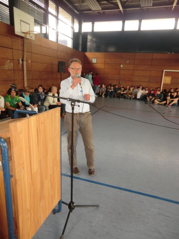 Herr Dachser bei der Abschlussfeier Herr Dachser bei der Abschlussfeier